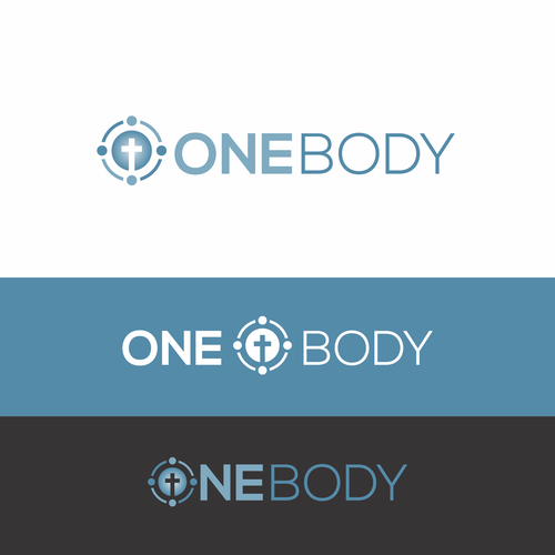 Design a logo for One Body Software showing inter-church community in the One Body of Christ. Design by InfaSignia™