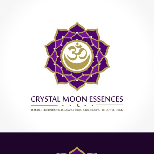 Design Logo for Crystal Moon Essences - remedies for harmonic rebalance and well-being di Dandelion Art Studio