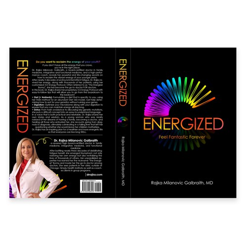 Design a New York Times Bestseller E-book and book cover for my book: Energized Design by Wizdizz