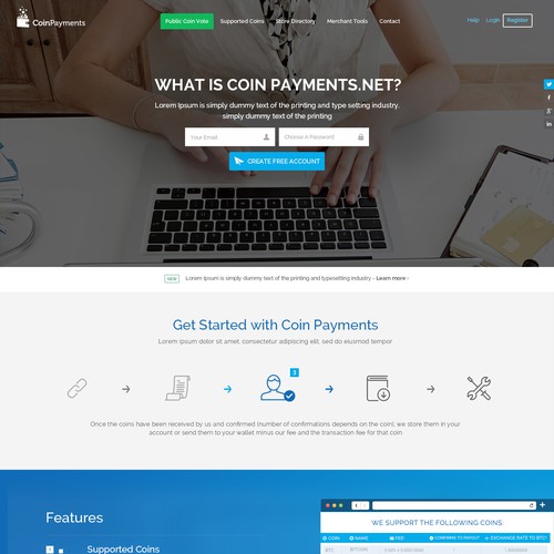 Coinpayments.net Bootstrap 3-Compatible Deisgn Contest Design by KashiArts