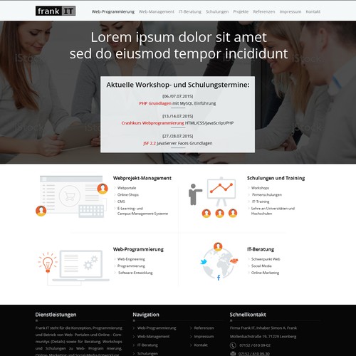 Web page design contest entry by dandyvasanth