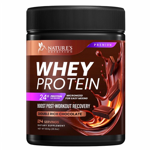 Tasty Whey Protein Chocolate Design Needed for Nature's Nutrition Design by Davi Giolo ★