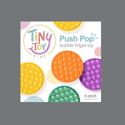 Toy Company in need of a playful, bright, and descriptive packaging. Design by Chris De Lisen