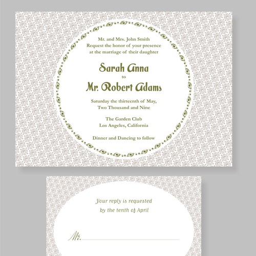 Design di Letterpress Wedding Invitations di AKS 27 NOV