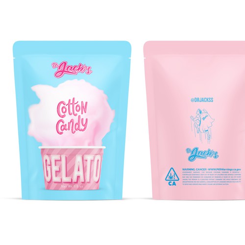 Cotton Candy gelato cannabis bag Design by bcra