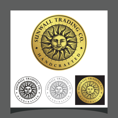 Hatching/stippling style sun logo... let’s create an awesome vintage-luxury logo! Design by kazeem