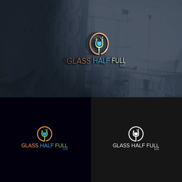Design by zalkyn titled "Logo for GLASS HALF FULL"