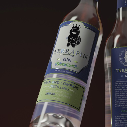 Gin Bottle Label-ontwerp door Antidotooo™