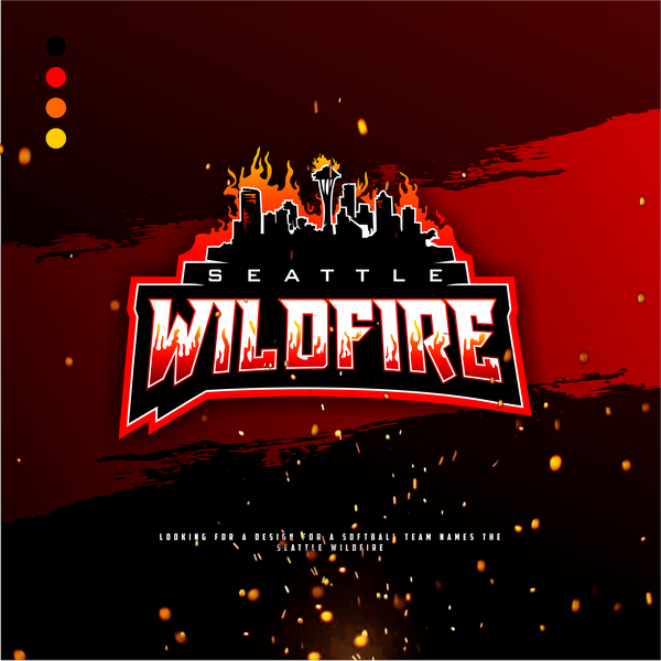 Design by Lady Boss titled "Seattle softball team"