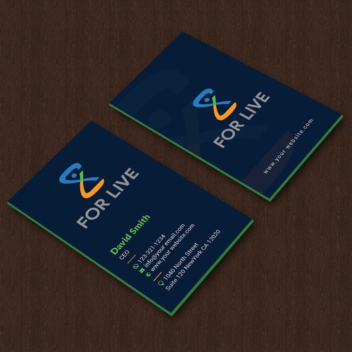 Design a suitable business card for 'For Life' Design by Allin1 design