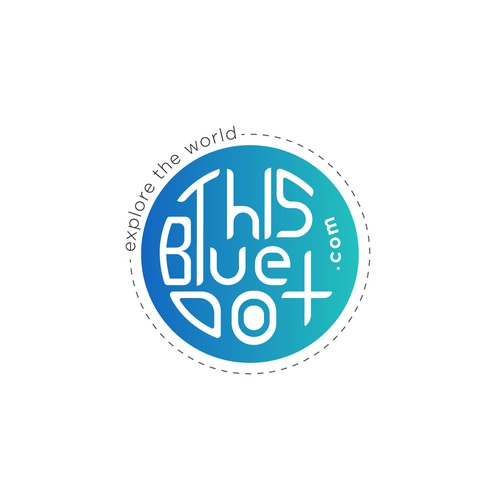 Design Logo for our new travel blog This Blue Dot - thisbluedot.com Design by One Frame