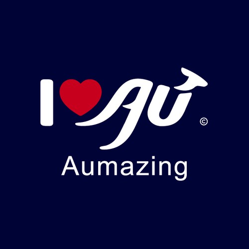 I Love Au Logo to appeal tourists and locals alike Design by Deezign Depot