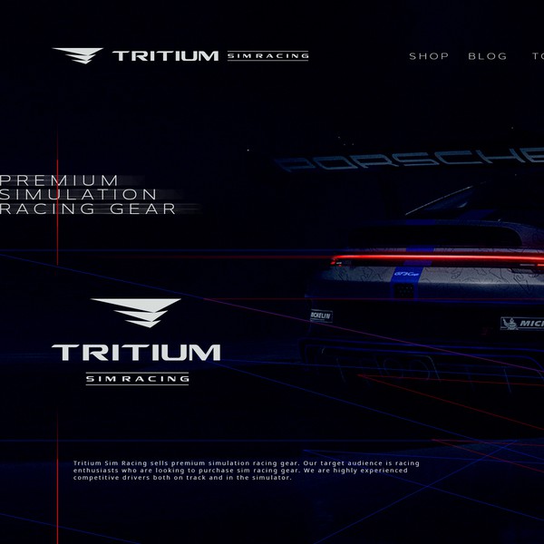 Design by kawmazz titled "TRITIUM SIM RACING"