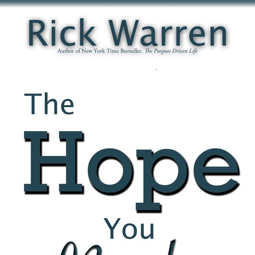 Design Rick Warren's New Book Cover Design réalisé par theophilus