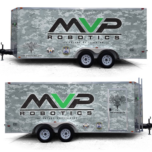 DESIGN A TRAILER WRAP FOR MILITARY ROBOTS - MVP ROBOTICS Design by AdrianC_Designer✅