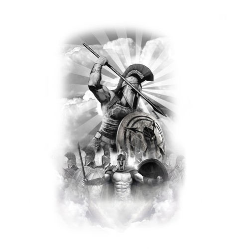 Spartan Tattoo Design by melihyalin