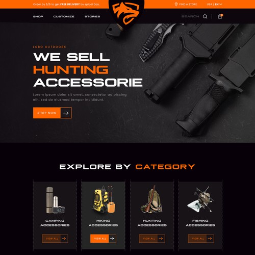 Designs | We need an outstanding web design for our Shopify outdoor ...
