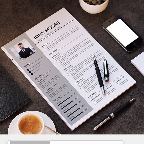 Design an eyecatching resume template Design by Hybrid Design Studio