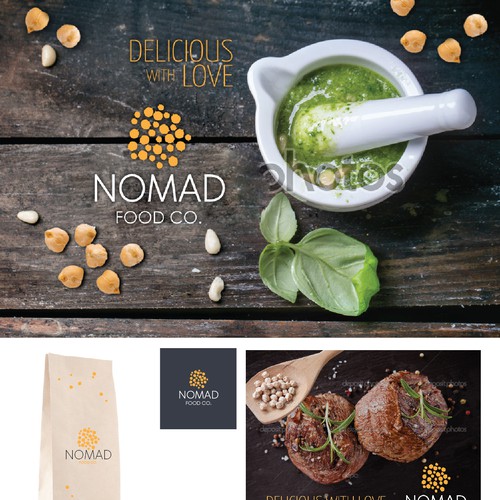 Create an eye-catching logo for nomad food co., producers of Mediterranean cuisine-ontwerp door Curly_Ty