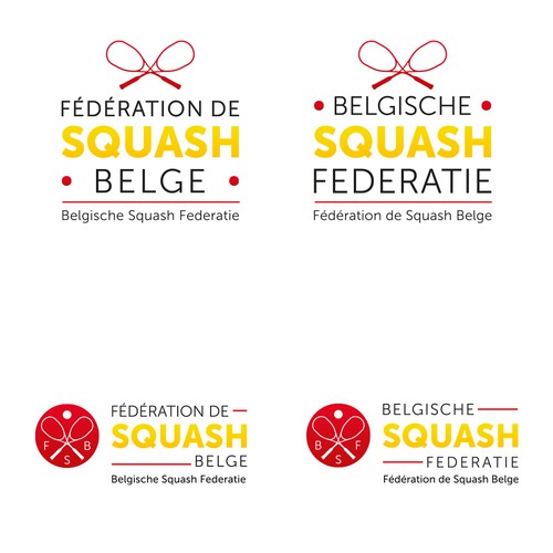"logo Belgische Squashfederatie" winning Logo design