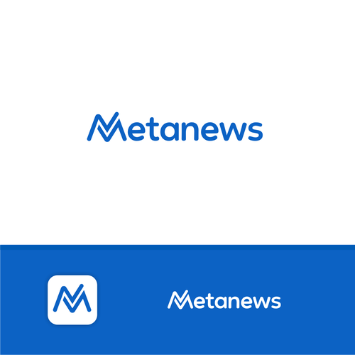 Design a logo for a web3 News platform called MetaNews Design by HenDsign™