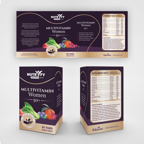 Design a premium packaging for Multivitamin for women 50+ brand for Nigerian Consumers Design by SRGrafica