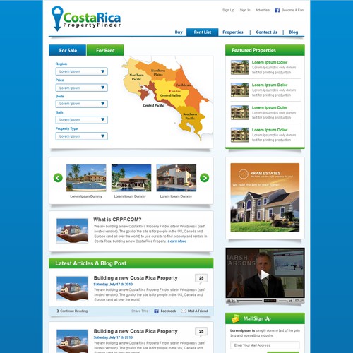 Property Finder Site - WP Home Page Design - Experts Wanted! Design by thecenx