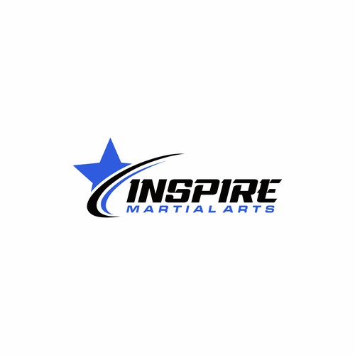 iNSPIRE. Shooting star design? Child development martial arts school. Design by R A G
