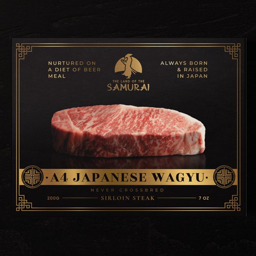 100% JAPANESE WAGYU STEAK Design by Kamilla Oblakova