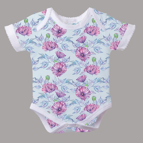 Illustrations to print onto a baby clothing- onesie, nursing cover, headbands, leggings..etc Design by Verlena