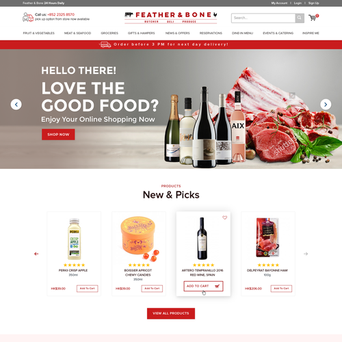 Proposition sur un concours de Design de page web, réalisée par Pinku