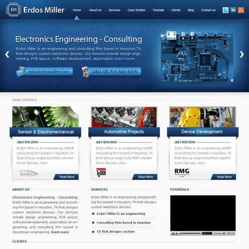 Wordpress Design for Unconventional Engineering Firm Design by thecenx