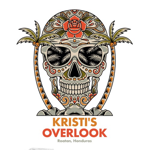 Design Sugar Skull t shirt-Kristi's Overlook di NikosNikossss