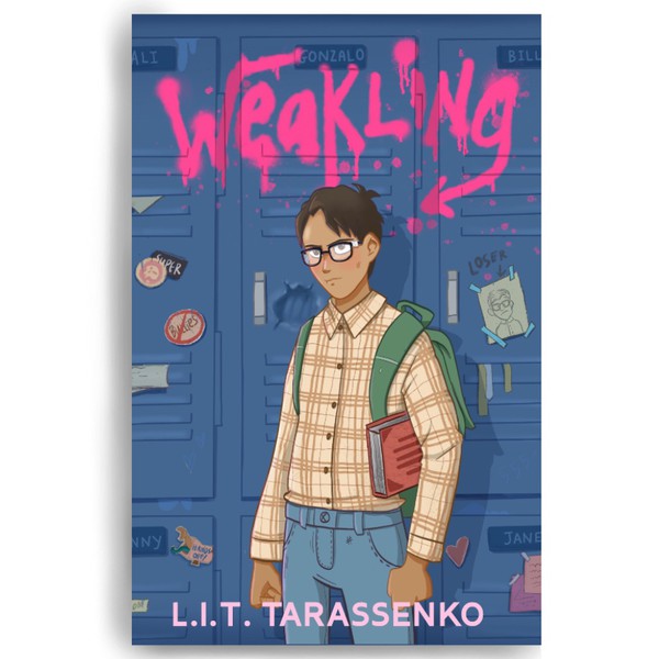 Illustration of book cover for YA superhero novel