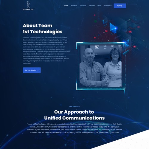 Technology Solutions Provider Website Design Framework Design by AKDCreative