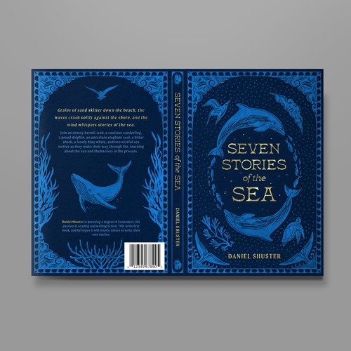 Design a whimsical storybook cover for a collection of fables about sea creatures Design by BINATANG