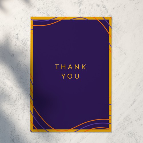 Thank you card design Design réalisé par Hanifa design