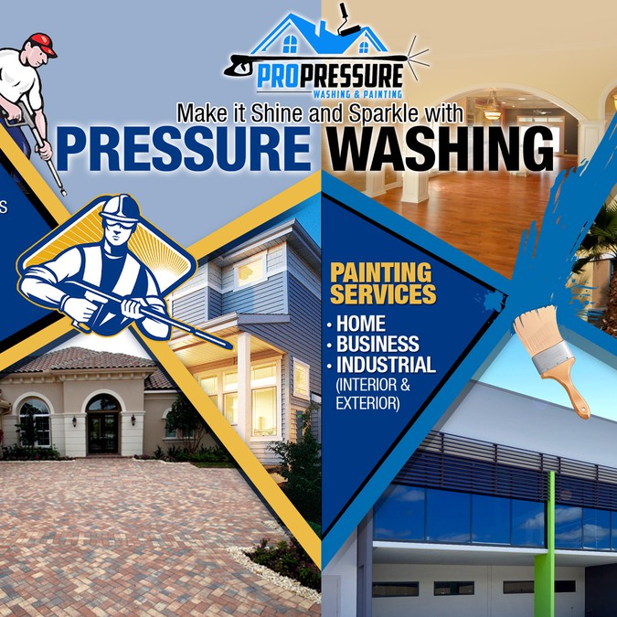 R U a real artist? Pro Pressure Washing & Painting flyer creation