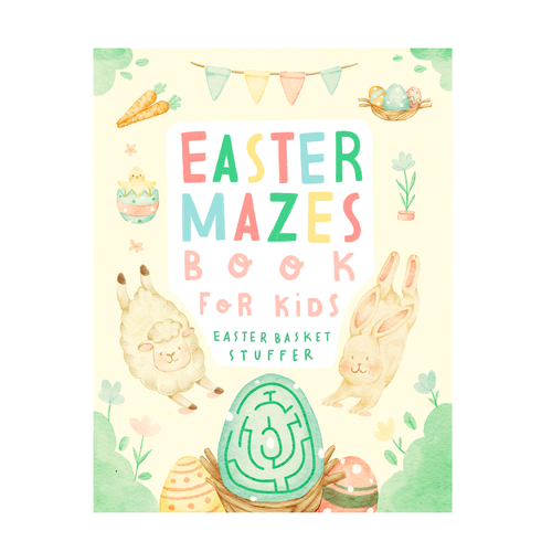 Book Cover For Easter Activity Book for Kids (Buchcover für Ostern) Design by jiah.z