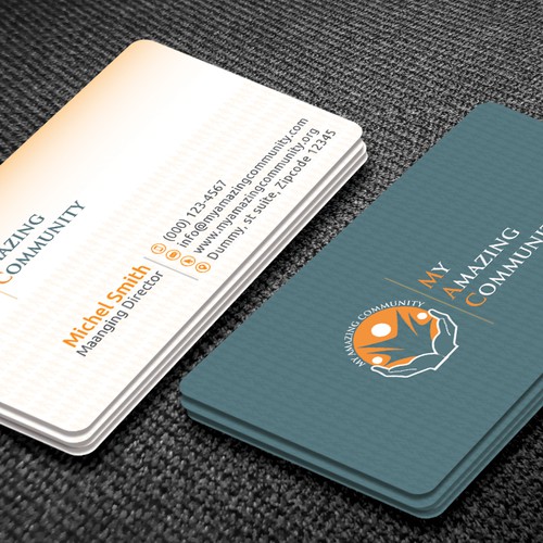My Amazing Community Non Profit Business Card Business Card Contest