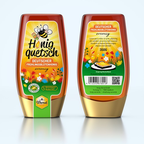 Design by Mickely titled "Create a new attractive regional pure honey product series with value-add for families"