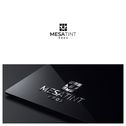 Logo for clear to dark plastic business card to resemble window tinting  with a modern focus on window tint design/small Design by RyuSun