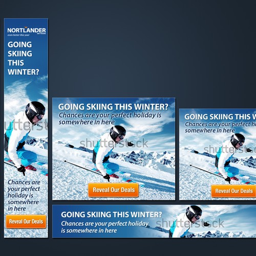 Inspirational banners for Nortlander Ski Tours (ski holidays) Design by Indran