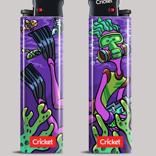 Create illustrations for a limited collection of Cricket Lighters (Multiple Winners) Design by brightoneart