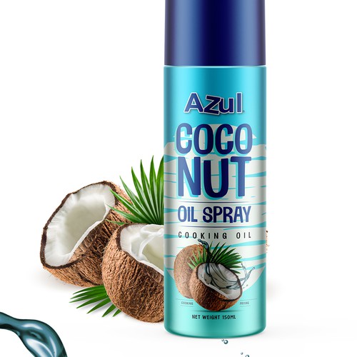 Create Product Extension for Azul Coconut Product - Azul Coconut Oil Spray Design by Nutty Design Studio