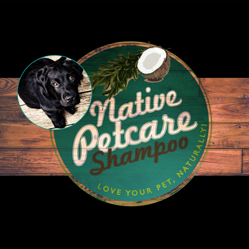 Create a clean, label for Native Petcare, an all-natural dog shampoo! Design by GMarie78