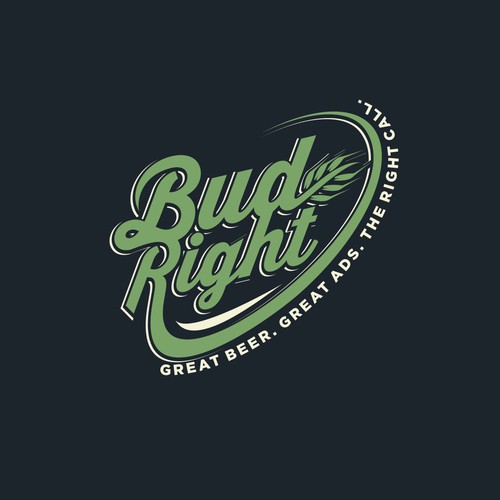 Bud Right.  The great new American Beer for good ol' fashioned American beer drinkers. Design by websmartusa