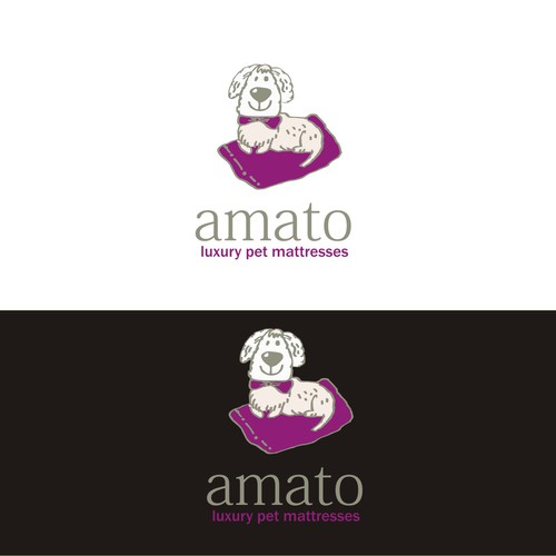 AMATO modern/luxury dog bed logo Design by apelsini