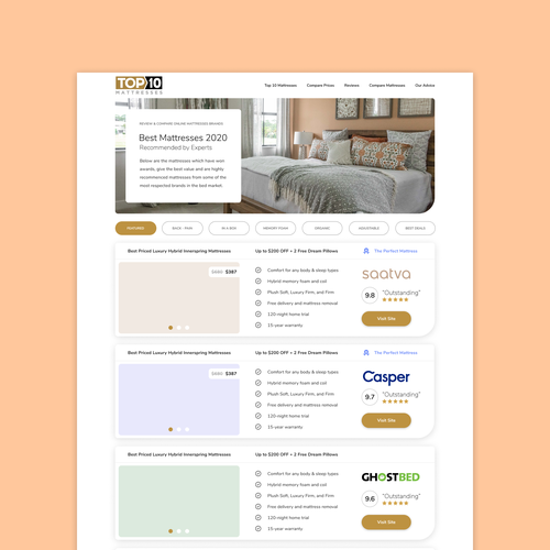 Single Comparison WebPage Design by Milutin Aleksic