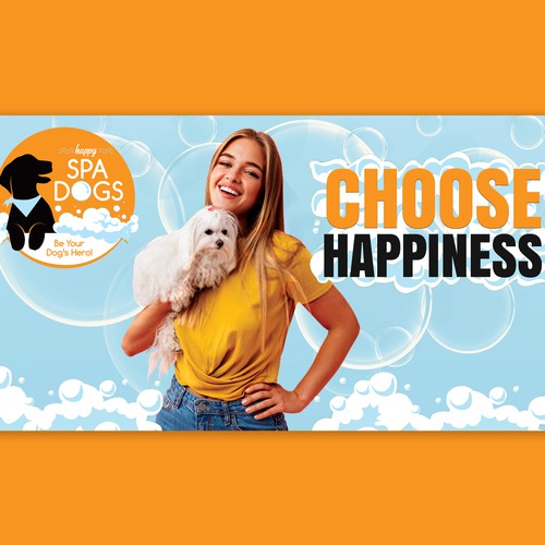 Choose Happiness Banner Design Diseño de The Cloud Digital